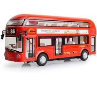 novaease London Bus Model, Classic Red Buss, Metal Luxury, Light Sound, Pullback, Battery Included, Doors Open & Close FLashing With Music, Modern British England Red Bus