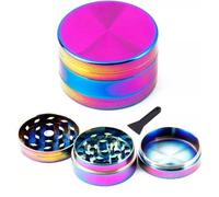 Novaease Rainbow 3 Part 40mm Herb Grinder, Grinder for Dry Herb Portable Zinc Alloy Metal Grinders