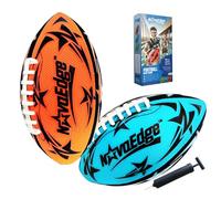 NovaEdge Hydro Water Football 2 Pack - 9.25in Waterproof Pool Football with Double Laces, Lightweight Grip Ball for Kids, Teens & Adults - Great for Beach, Lake, Outdoor Games
