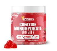 NovaFlex Nutrition - Creatine Monohydrate Gummies 5000mg - Muscle Growth, Strength & Recovery - Sugar Free Pre-Workout - 40 Day Supply - Vegan Creatine - Strawberry Flavour - Men & Women