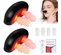Novaflow Red Light Nasal, Portable Red Light Nasal Therapy Device for Daily Breathing Comfort, USB Rechargeable Nasal Soothing System with 3 Modes, Lightweight for Home & Travel(Black2)