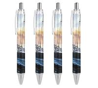 Novaj Retro Titanic Famous Old Historic Retractable Ballpoint Pen Black Ink Ball Point Pens Work Pen for Men Women 4 PCS