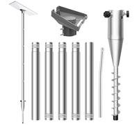 NovaKits 10FT Starlink Gen 3 Ground Pole Mount Kit，Durable 1.5'' Diameter Pole,Starlink Mounting Kit with Starlink Gen 3 Pipe Adapter and No Dig Ground Anchor