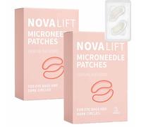 NOVALIFT MicroGlow Eye Patches,Under Eye Patchs Hyaluronic Acid Eye Mask for Dark Circles for Women, Forehead Wrinkle & Smile Line Patches (2BOX(6 Pairs))
