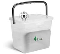 Novaliv Detergent Box with Lid 4 Litres I Transparent I 23.5 x 18 x 18.5 cm I Box Washing Powder Storage Box with Handle Detergent Storage Detergent Container Washing Powder Container