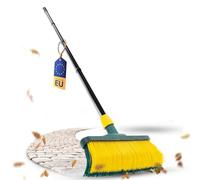 Novaliv Premium Claw Broom with Handle 30 cm, Yellow, Ideal for Outdoor Surfaces, Garden, Camping, Street Broom