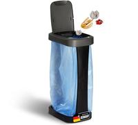 Novalive Rubbish Bag Stand with Lid for 70L-120L Bags, Extra Robust & Firm Outdoor Storage Bin, Yellow