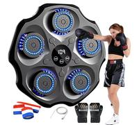 NOVANYX 2024 Advanced Music Boxing Machine with Boxing Gloves, Head and Bracelet, Smart Boxing Machine, Blue Teeth Boxing Machine for Home, Music Box