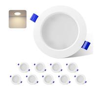 novapollo 6W LED Recessed Ceiling Lights 10 Pack - 450 LM Ceiling Spotlights, 4000K Cool White Light, Cut Φ95 mm, Ultra Slim Easy Install LED Downlights Ceiling for Offer Living Room UK CA Certified