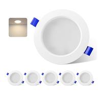 novapollo 6W LED Recessed Ceiling Lights 6 Pack - 450 LM Ceiling Spotlights, 4000K Cool White Light, Cut Φ95 mm, Ultra Slim Easy Install LED Downlights Ceiling for Kitchen Living Room UK CA Certified