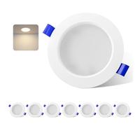 novapollo 6W LED Recessed Ceiling Lights 8 Pack - 450 LM Ceiling Spotlights, 4000K Cool White Light, Cut Φ95 mm, Ultra Slim Easy Install LED Downlights Ceiling for Offer Living Room UK CA Certified