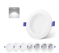 novapollo 9W LED Recessed Ceiling Lights 8 Pack - 720 LM Ceiling Spotlights, 6500K Cool White Light, Cut Φ120 mm, Ultra Slim Easy Install LED Downlights Ceiling for Office Living Room UK CA Certified
