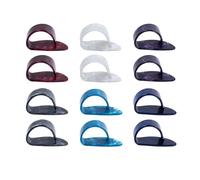 NovaPuff 12 Pack 0.66 * 1.25 in Thumb Picks Finger Picks, Celluloid Flat Plectrums 6 Colors, Medium Guitar Pick for Acoustic Guitar/Banjo/Ukulele/Bass