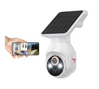 Novaquill 1080p WiFi Security Camera with Solar Panel, Battery Powered, Pan Tilt, AI Motion Detection, Night Vision, 2-Way Talk, IP65, Cloud Storage, 2.4GHz WiFi Only