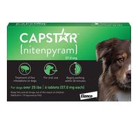 Novartis CAPSTAR-GREEN Capstar Dogs 26 Lbs. and up. - Green