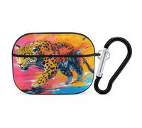 Novastar Compatible with Airpods Pro 2nd Generation Case Cover - Cute Case Compatible with Airpods Pro Case Cover, Vibrant Leopard on The Hunt Case Compatible with Airpods Pro 2 Case