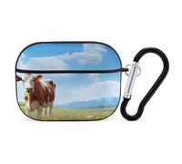 Novastar Compatible with Airpods Pro 2nd Generation Case Cover - Cute Case Compatible with Airpods Pro Case Cover, Cow Grazing Nature Case Compatible with Airpods Pro 2 Case