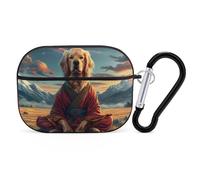 Novastar Compatible with Airpods Pro 2nd Generation Case Cover - Cute Case Compatible with Airpods Pro Case Cover, Meditating Golden Retriever Case Compatible with Airpods Pro 2 Case