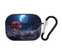 Novastar Compatible with Airpods Pro 2nd Generation Case Cover - Cute Case Compatible with Airpods Pro Case Cover, Artistic Moon Rose Case Compatible with Airpods Pro 2 Case