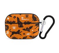 Novastar Compatible with Airpods Pro 2nd Generation Case Cover - Cute Case Compatible with Airpods Pro Case Cover, Halloween Orange Elements (2) Case Compatible with Airpods Pro 2 Case