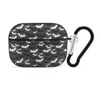Novastar Compatible with Airpods Pro 2nd Generation Case Cover - Cute Case Compatible with Airpods Pro Case Cover, Halloween Bats Grey Cool Case Compatible with Airpods Pro 2 Case