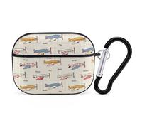 Novastar Compatible with Airpods Pro 2nd Generation Case Cover - Cute Case Compatible with Airpods Pro Case Cover, Striped Vintage Planes Case Compatible with Airpods Pro 2 Case