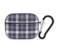 Novastar Compatible with Airpods Pro 2nd Generation Case Cover - Cute Case Compatible with Airpods Pro Case Cover, Grey White Striped Plaid Case Compatible with Airpods Pro 2 Case
