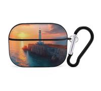 Novastar Compatible with Airpods Pro 2nd Generation Case Cover - Cute Case Compatible with Airpods Pro Case Cover, Lighthouse at Sunset Coast Case Compatible with Airpods Pro 2 Case