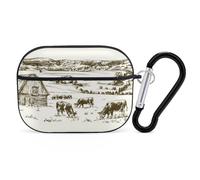 Novastar Compatible with Airpods Pro 2nd Generation Case Cover - Cute Case Compatible with Airpods Pro Case Cover, Cows Grazing On The Meadow 1 Case Compatible with Airpods Pro 2 Case