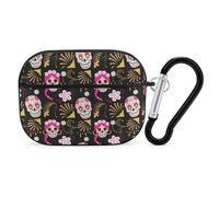 Novastar Compatible with Airpods Pro 2nd Generation Case Cover - Cute Case Compatible with Airpods Pro Case Cover, Pink Skull Daisy Case Compatible with Airpods Pro 2 Case