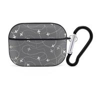 Novastar Compatible with Airpods Pro 2nd Generation Case Cover - Cute Case Compatible with Airpods Pro Case Cover, Airplane Routes Around The World Case Compatible with Airpods Pro 2 Case