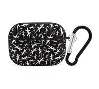 Novastar Compatible with Airpods Pro 2nd Generation Case Cover - Cute Case Compatible with Airpods Pro Case Cover, Cute Gecko Lizard White Black Case Compatible with Airpods Pro 2 Case
