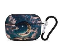 Novastar Compatible with Airpods Pro 2nd Generation Case Cover - Cute Case Compatible with Airpods Pro Case Cover, Artistic Starry Sky Moon Book Case Compatible with Airpods Pro 2 Case