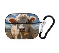 Novastar Compatible with Airpods Pro 2nd Generation Case Cover - Cute Case Compatible with Airpods Pro Case Cover, Daisy Meadow Cow Case Compatible with Airpods Pro 2 Case