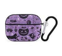 Novastar Compatible with Airpods Pro 2nd Generation Case Cover - Cute Case Compatible with Airpods Pro Case Cover, Halloween Purple Elements Case Compatible with Airpods Pro 2 Case