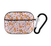 Novastar Compatible with Airpods Pro 2nd Generation Case Cover - Cute Case Compatible with Airpods Pro Case Cover, Pink Cute Raccoon Cat Flowers Case Compatible with Airpods Pro 2 Case