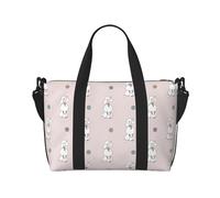 Novastar Laptop Tote Bag for Women Work - Abstract Cute Poodle Dog Pink Overnight Weekender Bags for Women Travel, Gym Bag for Women Men, Personal Item Crossbody Travel Bags for Women Men Carry On