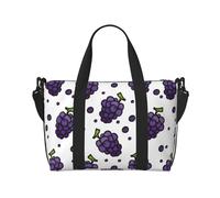 Novastar Laptop Tote Bag for Women Work - Cute Grape Sweet Overnight Weekender Bags for Women Travel, Gym Bag for Women Men, Personal Item Crossbody Travel Bags for Women Men Carry On