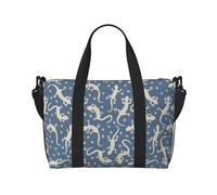 Novastar Laptop Tote Bag for Women Work - Cute Lizard Gecko Footprints Overnight Weekender Bags for Women Travel, Gym Bag for Women Men, Personal Item Crossbody Travel Bags for Women Men Carry On