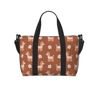 Novastar Laptop Tote Bag for Women Work - Cute Poodle Dog Flower Brown Overnight Weekender Bags for Women Travel, Gym Bag for Women Men, Personal Item Crossbody Travel Bags for Women Men Carry On