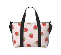 Novastar Laptop Tote Bag for Women Work - Funny Strawberry Pink Overnight Weekender Bags for Women Travel, Gym Bag for Women Men, Personal Item Crossbody Travel Bags for Women Men Carry On