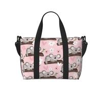 Novastar Laptop Tote Bag for Women Work - Koala Daisy Pink Heart Overnight Weekender Bags for Women Travel, Gym Bag for Women Men, Personal Item Crossbody Travel Bags for Women Men Carry On