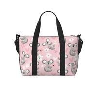 Novastar Laptop Tote Bag for Women Work - Koala White Flower Pink Heart Overnight Weekender Bags for Women Travel, Gym Bag for Women Men, Personal Item Crossbody Travel Bags for Women Men Carry On
