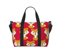 Novastar Laptop Tote Bag for Women Work - Lovely Fox Red Overnight Weekender Bags for Women Travel, Gym Bag for Women Men, Personal Item Crossbody Travel Bags for Women Men Carry On