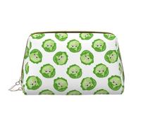 Novastar Large Travel Makeup Bag - bright cabbage cute eyes funny Pvc Leather Cosmetic Bags for Women with Zipper, Portable Makeup Pouch Skincare Bag Toiletry Bag for Women