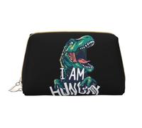 Novastar Large Travel Makeup Bag - Hungry dinosaurs Pvc Leather Cosmetic Bags for Women with Zipper, Portable Makeup Pouch Skincare Bag Toiletry Bag for Women