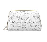 Novastar Large Travel Makeup Bag - Print equation Math Pvc Leather Cosmetic Bags for Women with Zipper, Portable Makeup Pouch Skincare Bag Toiletry Bag for Women