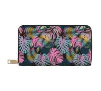 Novastar Leather Thin Slim Wallets for Women Men - Palm tree_AD Card Wallet for Women Men with Zipper