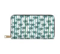 Novastar Leather Thin Slim Wallets for Women Men - Palm tree_AF Card Wallet for Women Men with Zipper