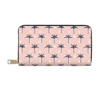 Novastar Leather Thin Slim Wallets for Women Men - Palm tree_G Card Wallet for Women Men with Zipper
